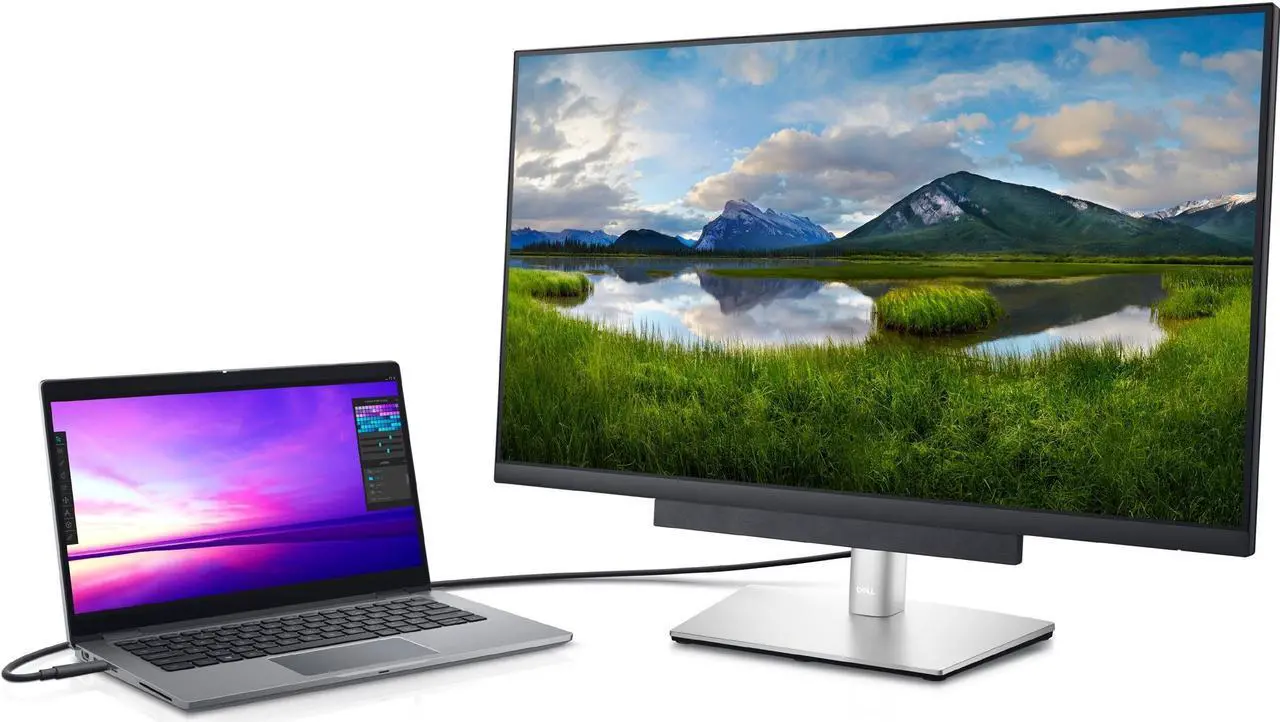 Alt view image 10 of 20 - Dell P2721Q 27 Inch 4K (3840 x 2160) USB-C Monitor, HDMI, DisplayPort, IPS, Anti-Glare, LED Backlit, Tilt, Swivel, Pivot and Height Adjustable