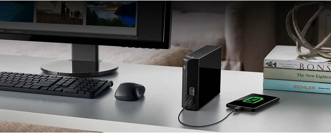 Alt view image 5 of 12 - Seagate Backup Plus Hub 14TB USB 3.0 Desktop External Hard Drive STEL14000400 Black