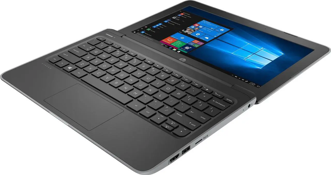Alt view image 13 of 15 - HP Laptop Stream Intel Celeron N4000 4GB Memory 128 GB SSD Intel UHD Graphics 600 11.6" Non-Touch Screen Windows 10 Pro 5VD62UT#ABA