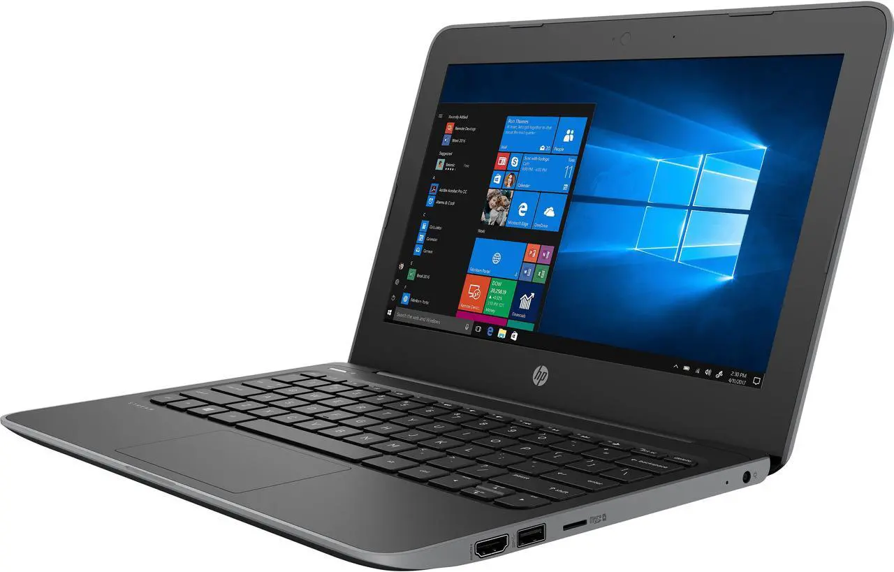 Alt view image 10 of 15 - HP Laptop Stream Intel Celeron N4000 4GB Memory 128 GB SSD Intel UHD Graphics 600 11.6" Non-Touch Screen Windows 10 Pro 5VD62UT#ABA