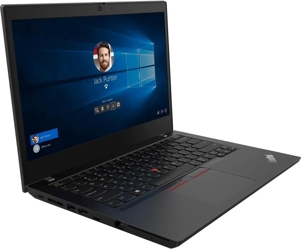 Alt view image 5 of 6 - Lenovo Laptop ThinkPad L14 Gen 1 (Intel) Intel Core i5-10210U 8GB Memory 256 GB PCIe SSD Intel UHD Graphics 14.0" Non-Touch Screen Windows 10 Pro 64-bit 20U1001SUS