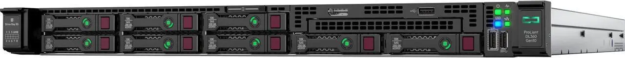 Alt view image 3 of 20 - Hpe Proliant Dl360 G10 1U Rack Server - 1 X Xeon Gold 5218 - 32 Gb Ram Hdd Ssd - Serial Ata/600 12Gb/S Sas Controller