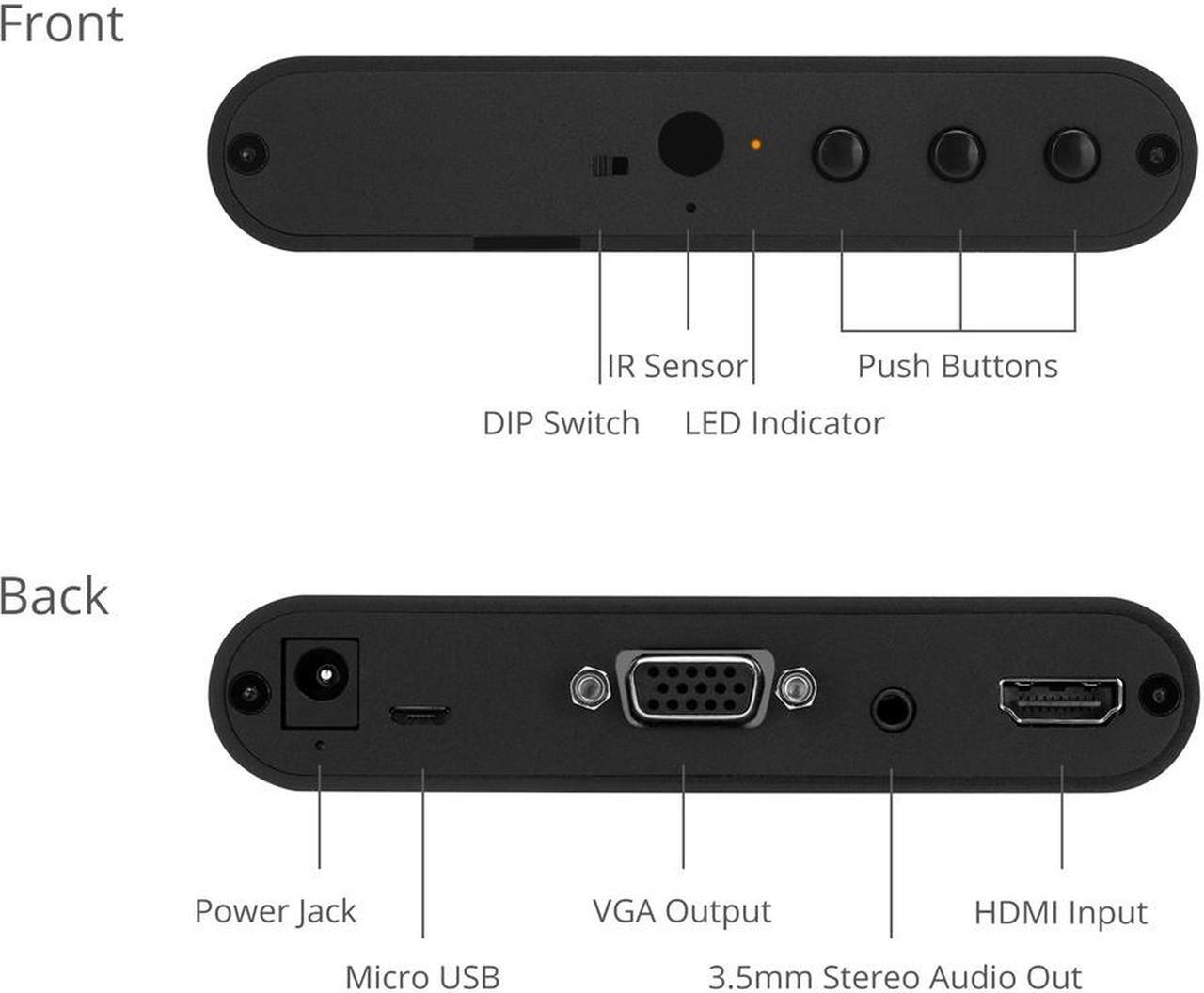 Alt view image 11 of 15 - SIIG HDMI to VGA & Audio Scaler Converter