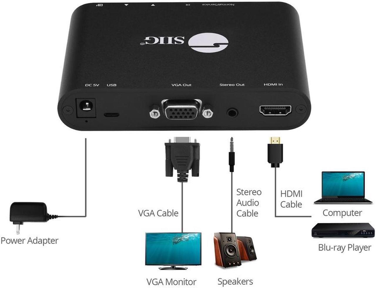 Alt view image 9 of 15 - SIIG HDMI to VGA & Audio Scaler Converter