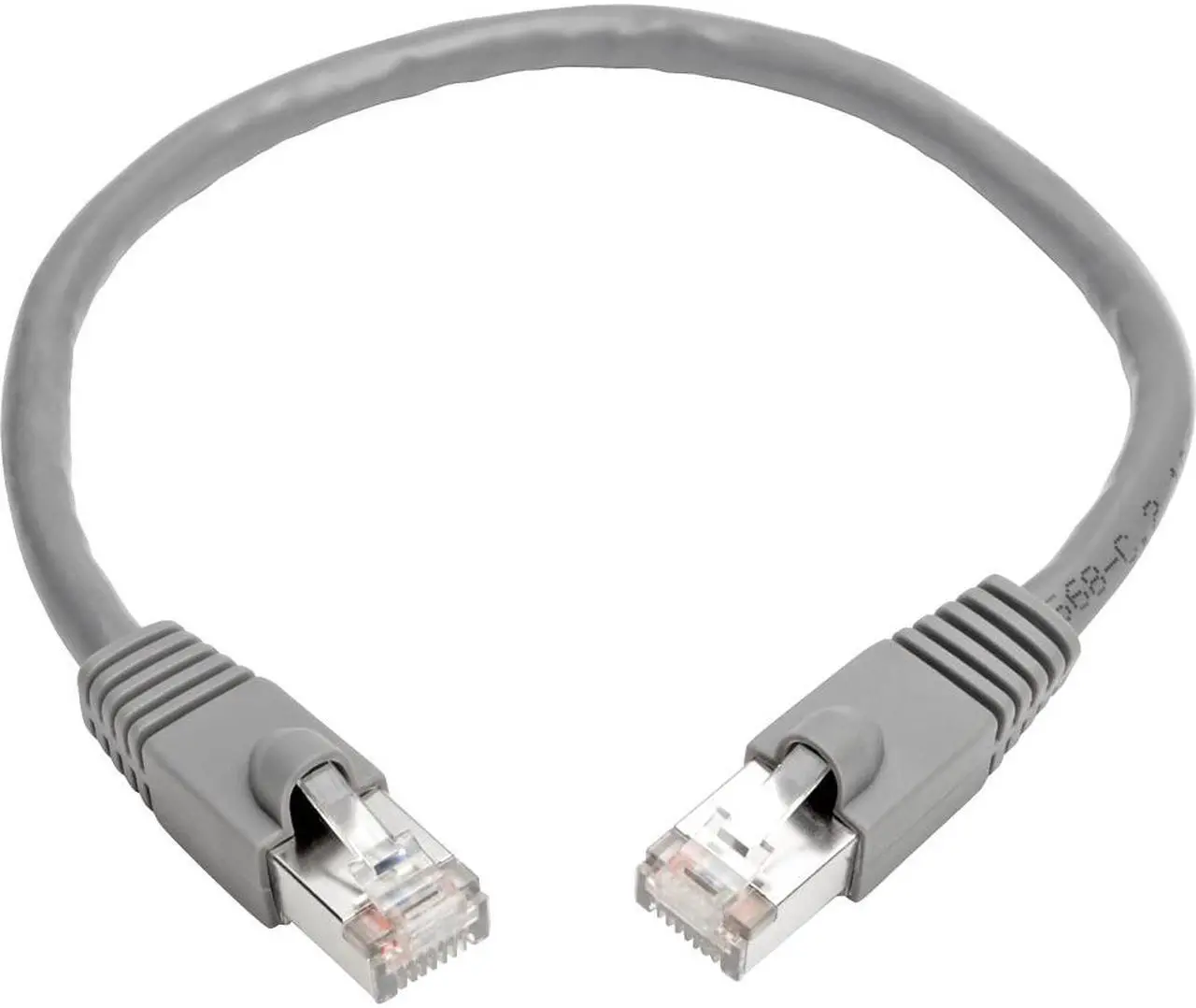 Alt view image 6 of 10 - Tripp Lite N262-001-GY Cat6A 10G-Certified Snagless Shielded Stp Network Patch Cable (Rj45 M/M) , Poe, Gray, 1 Ft. - Patch Cable (Dte) - Rj-45 (M) To Rj-45 (M) - 1 Ft - Stp - Cat 6A - Ieee 802.3Af -