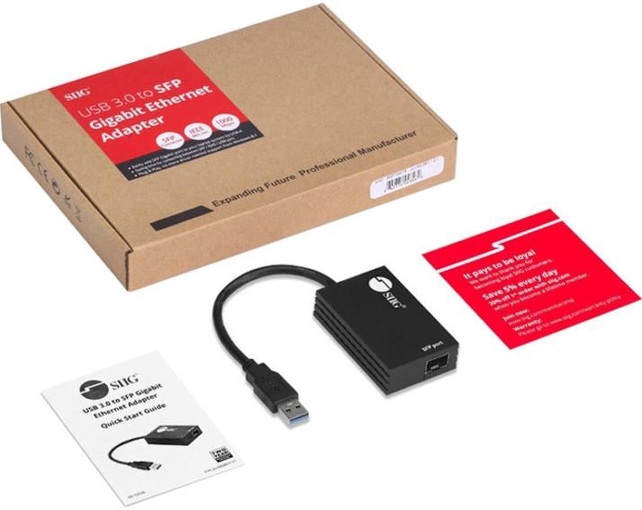 Alt view image 4 of 9 - SIIG USB 3.0 to SFP Gigabit Ethernet Adapter JUNE0B11S1