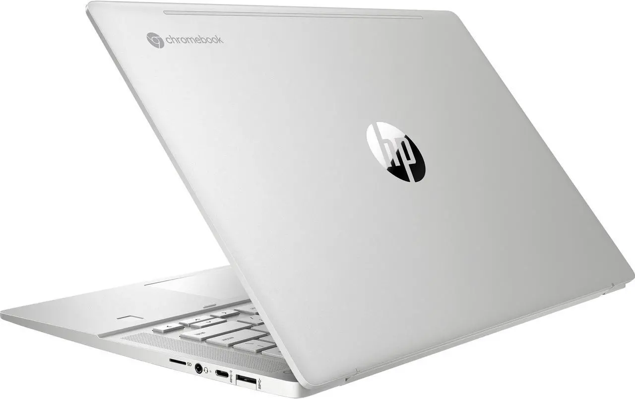 Alt view image 3 of 15 - HP Pro c645 14" Chromebook - HD - 1366 x 768 - AMD Athlon Gold 3150C Dual-core (2 Core) 2.40 GHz - 8 GB RAM - 64 GB Flash Memory - Pike Silver Aluminum - Chrome OS - AMD Radeon Graphics - English
