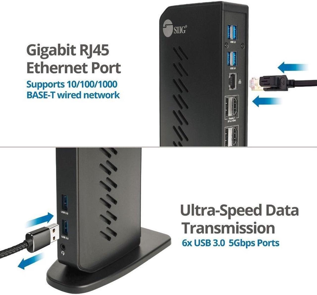 Alt view image 5 of 17 - SIIG AC JUDK0H11S1 Universal Hybrid Dual 4K Video Docking Station TypeC TB3