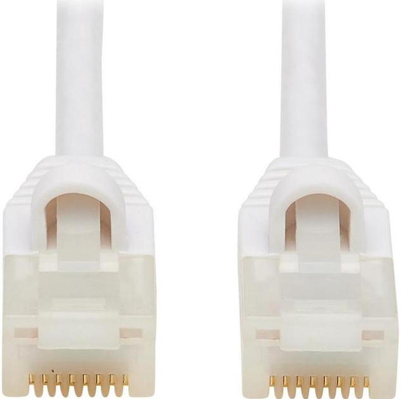 Main image of TRIPP LITE N261AB-S01-WH 1 ft. Cat 6A White Safe-IT Cat6a 10G-Certified Snagless Antibacterial Slim UTP Ethernet Cable (RJ45 M/M), White