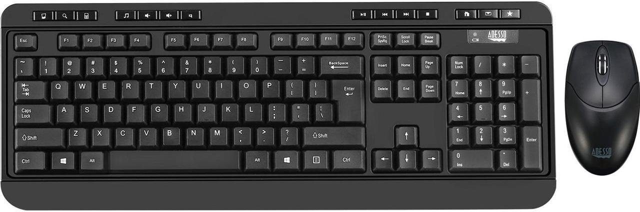 ADESSO WKB-1320CB ANTIMICROBIAL WIRELESS DESKETOP KEYBOARD & MOUSE COMBO