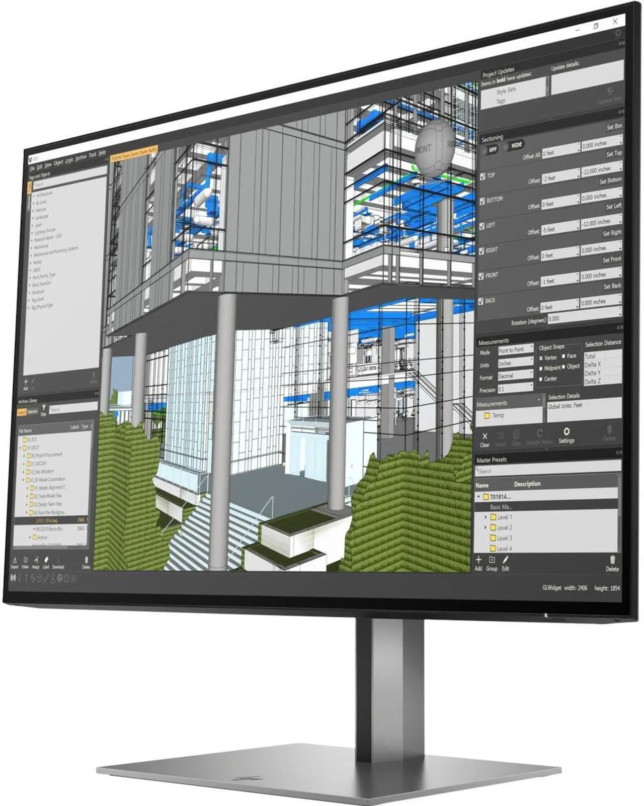 Alt view image 3 of 20 - HP Z24N 24" 60Hz  Full HD 1920 x 1080 16:9 IPS Monitor with HDMI