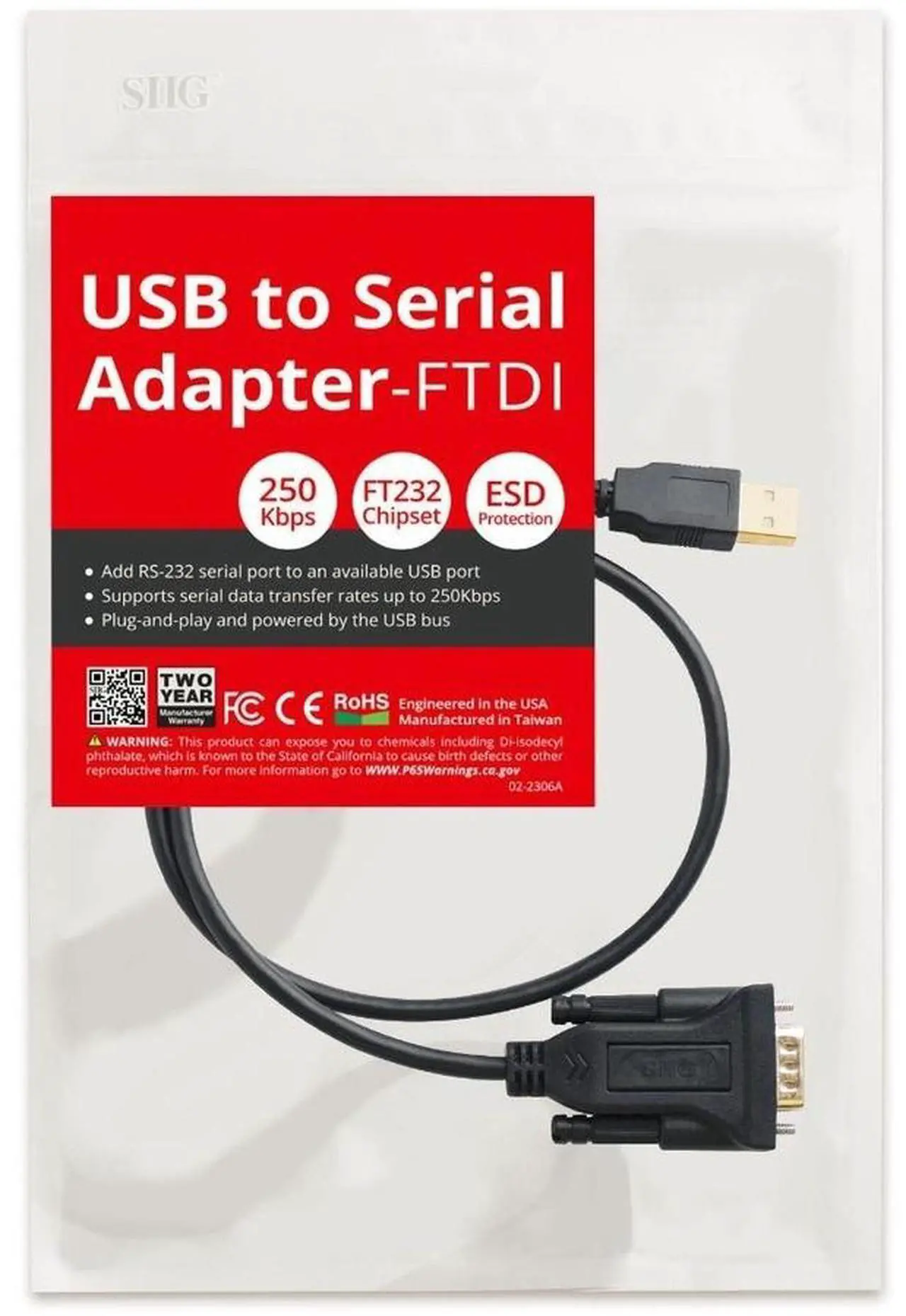 Alt view image 5 of 14 - USB TO RS232 SERIAL ADAPTER