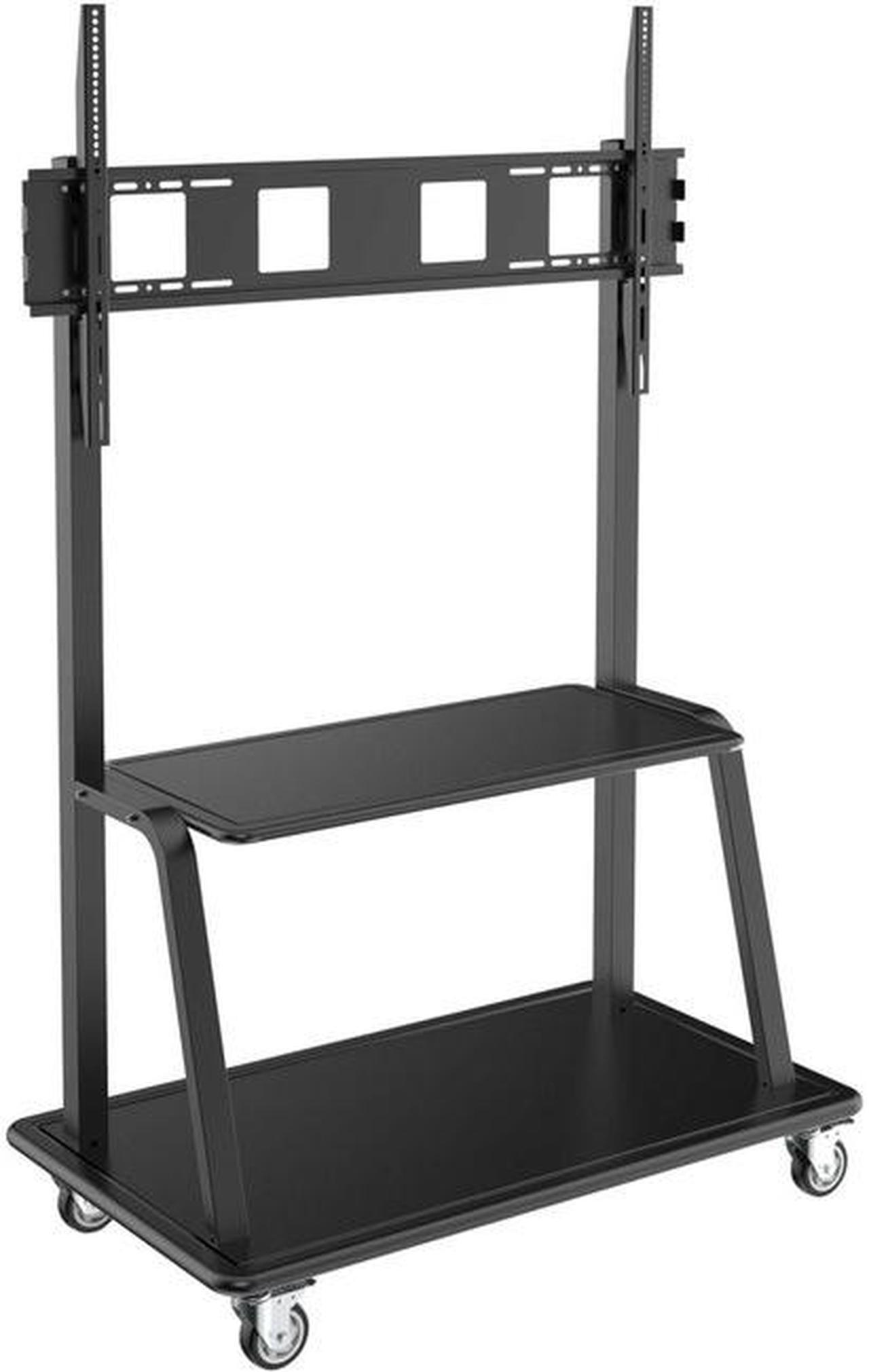 Tripp Lite DMCS60105XXDD Heavy-Duty Rolling TV Cart - Up to 105" Screen Support - 330.69 lb Load Capacity - 2 x Shelf(ves) - 72.6" Height x 46.2" Width x 26.6" Depth - Floor - Powd