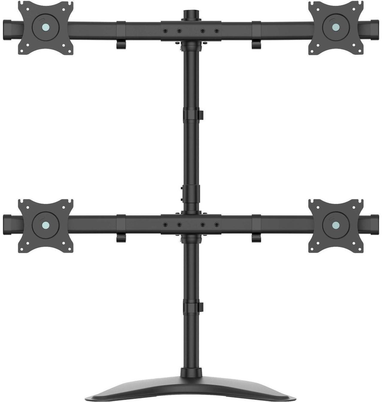 Alt view image 4 of 18 - Tripp Lite Quad Desktop Monitor Stand for 13" to 27" Displays DDR1327MQ