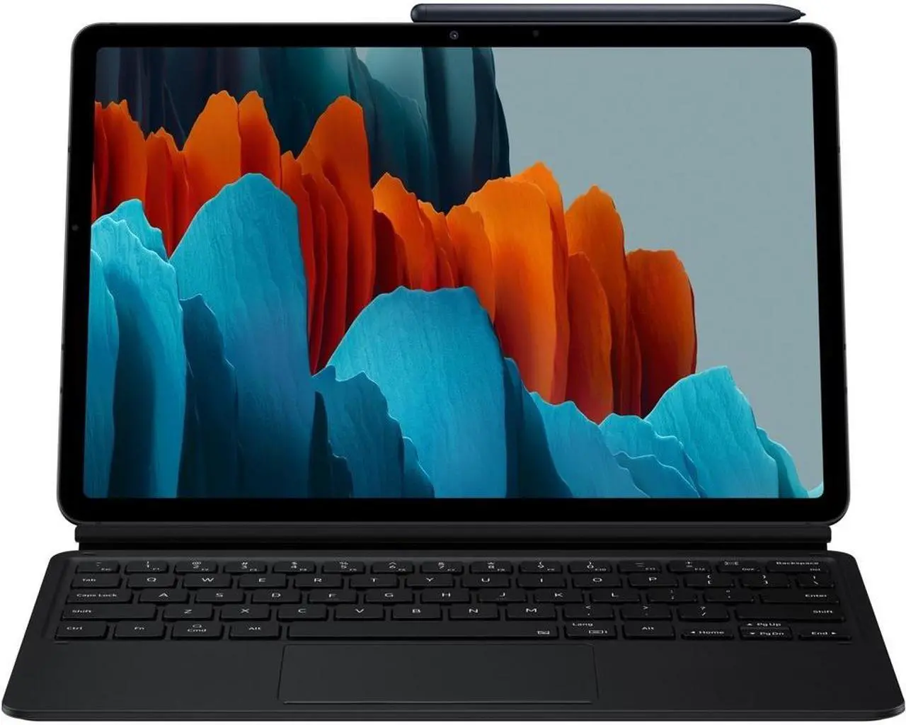 Alt view image 12 of 20 - Samsung Galaxy Tab S7 Book Cover KeyboardEF-DT870UBEGUJ Black