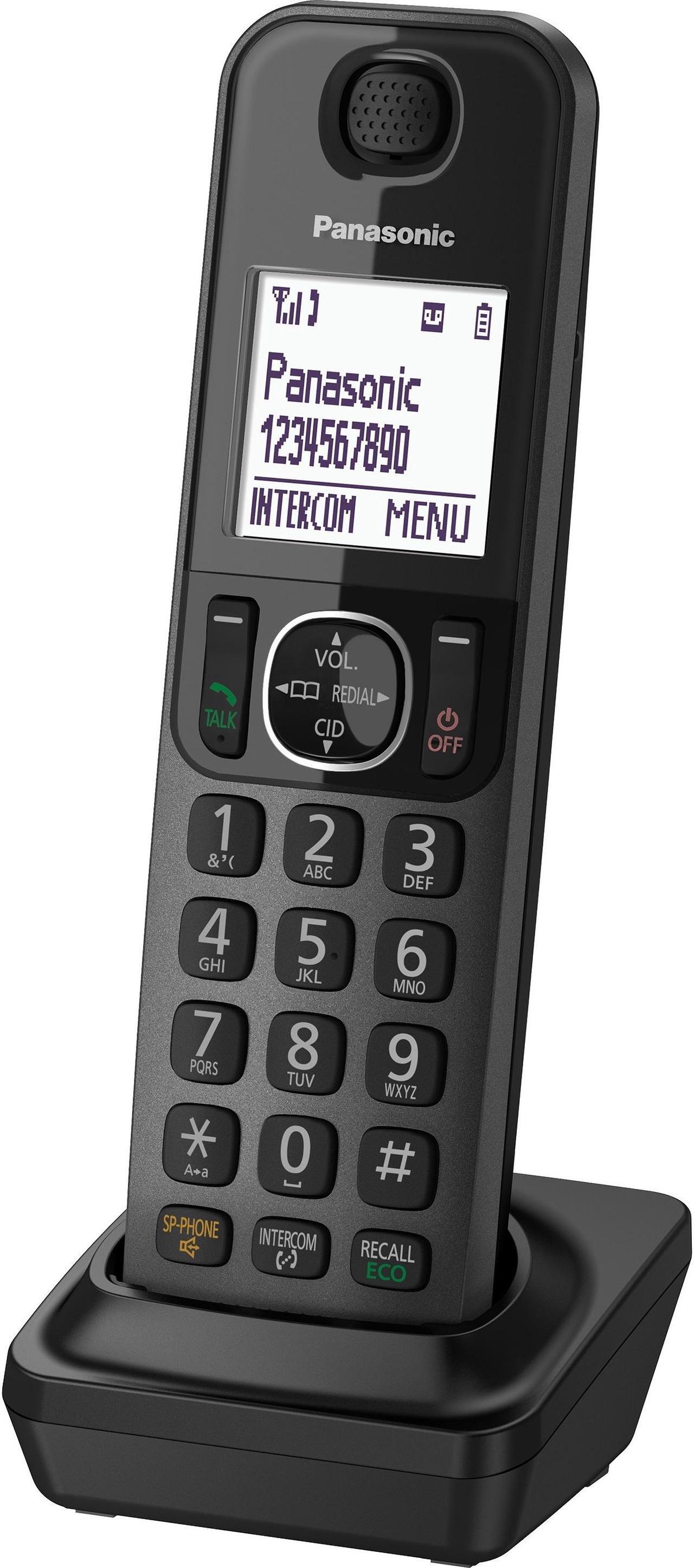 Alt view image 13 of 20 - Panasonic KX-TGFA30M Rplmt Handset KXTGF358 Black