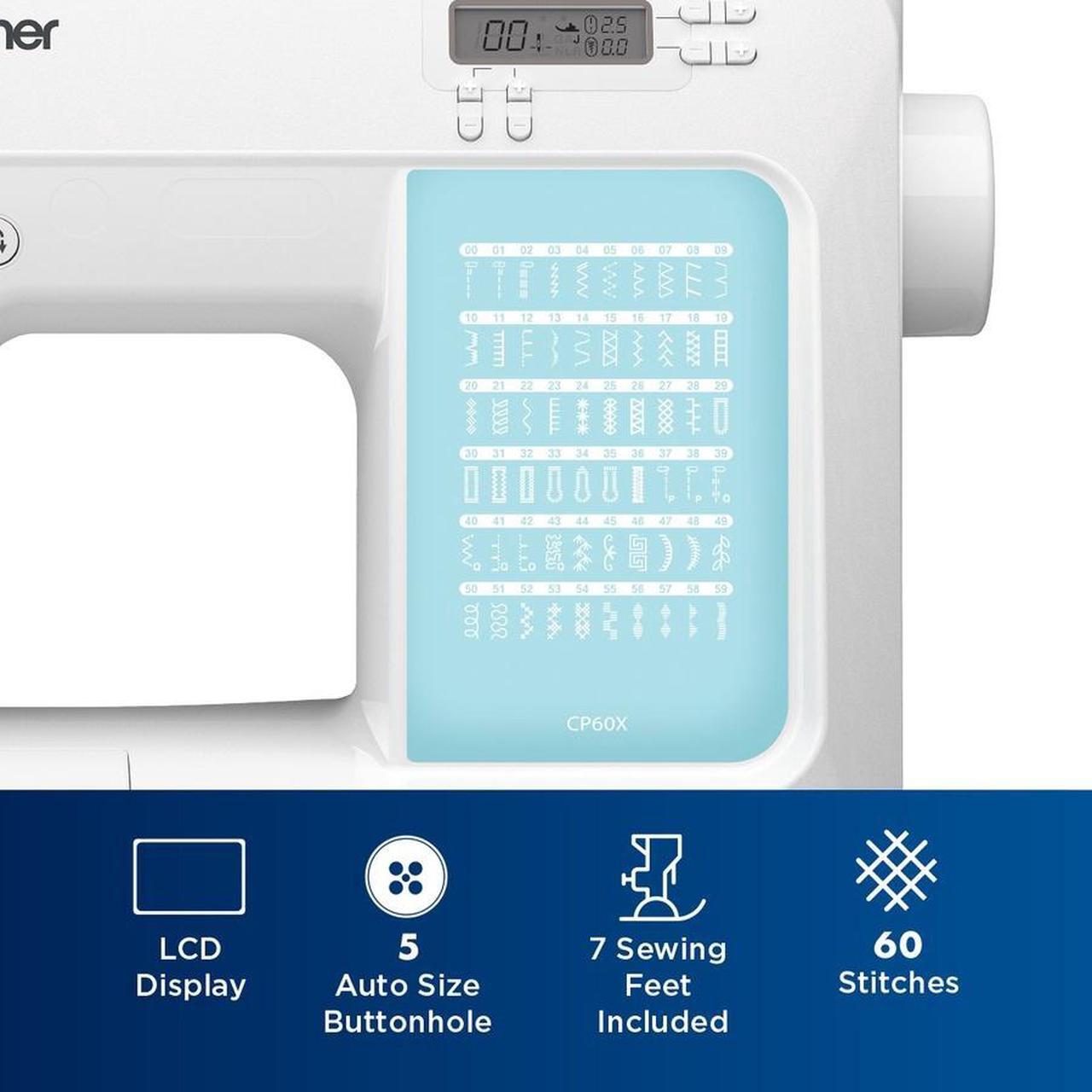 Alt view image 4 of 7 - Brother 60-Stitch Computerized Sewing Machine CP60X