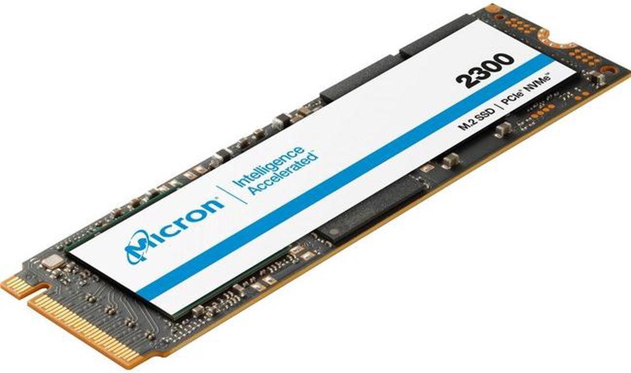 Main image of Micron 2300 512 GB Solid State Drive - M.2 2280 Internal - PCI Express NVMe (PCI Express NVMe 3.0) - Notebook, Desktop PC Device Supported - 300 TB TBW - 3300 MB/s Maximum Read Transfer Rate - 256-bit