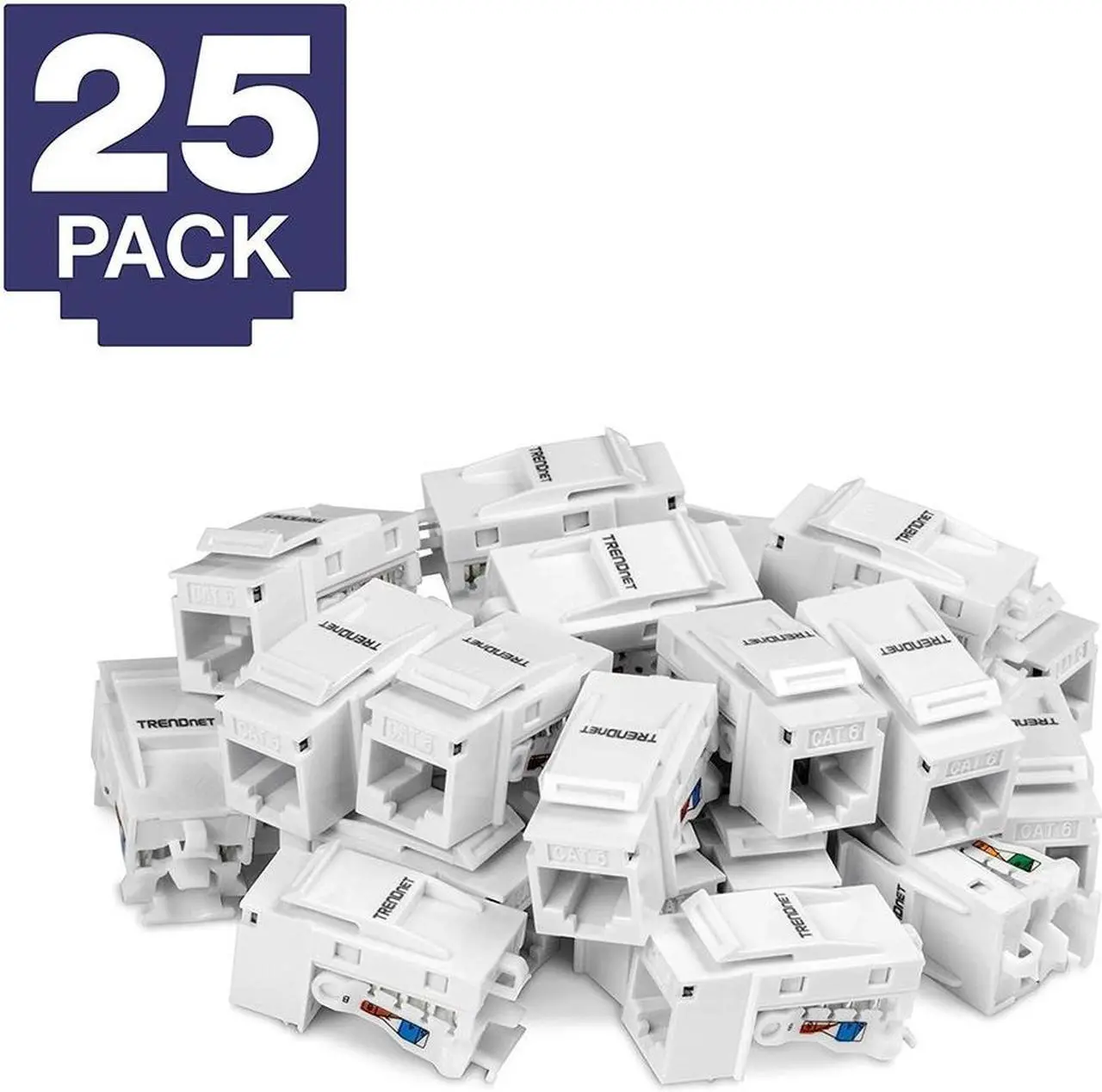 Alt view image 13 of 20 - TRENDnet TC-K25C6 Cat6 Keystone Jack - 25-Pack