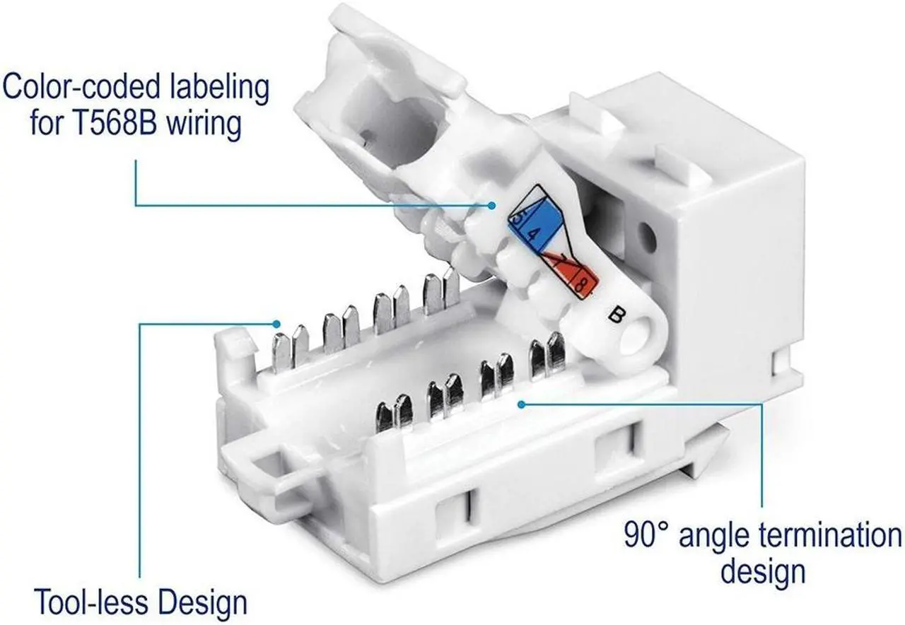 Alt view image 15 of 20 - TRENDnet TC-K25C6 Cat6 Keystone Jack - 25-Pack