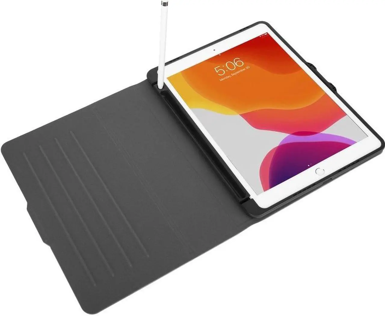 Alt view image 14 of 20 - Targus VersaVu Antimicrobial Slim Case for iPad® (8th and 7th gen.) 10.2-inch (Black) - THZ890GL