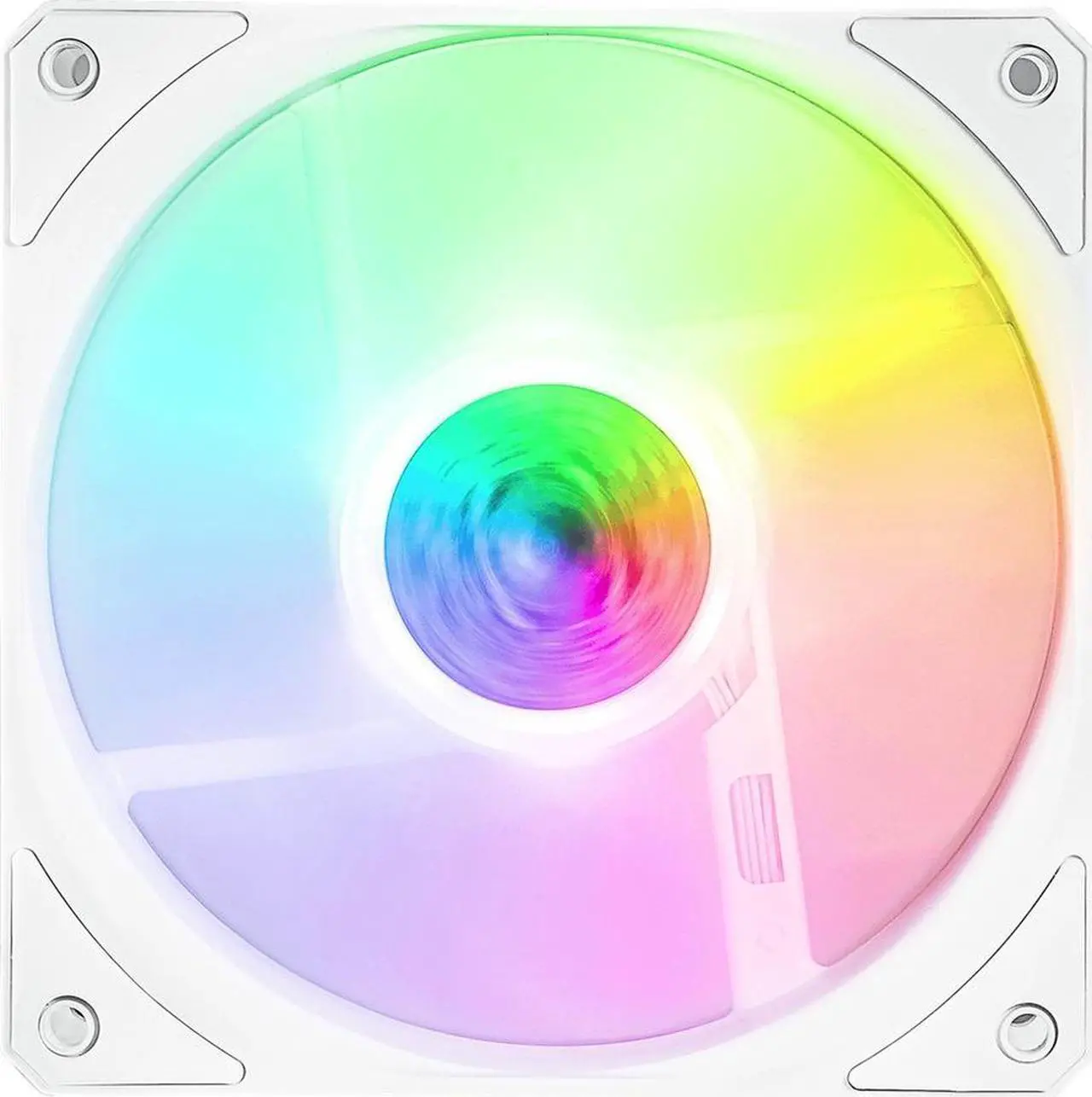 Alt view image 18 of 20 - Cooler Master SickleFlow 120 V2 Addressable RGB Fan (White Edition) - 120mm Square Frame Fan, Air Balance Curve Blade Design, PWM Control for Computer Case & Liquid Radiator