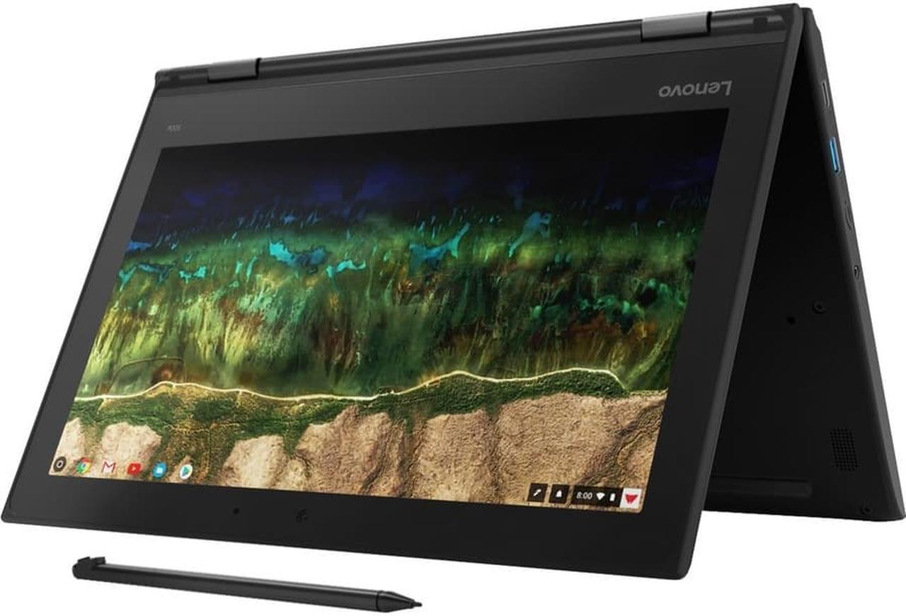 Alt view image 8 of 11 - Lenovo 500e Chromebook 2nd Gen 81MC004WUS 11.6" Touchscreen 2 in 1 Chromebook - HD - 1366 x 768 - Intel Celeron N4120 Quad-core (4 Core) 1.10 GHz - 4 GB RAM - 32 GB Flash Memory - Gray