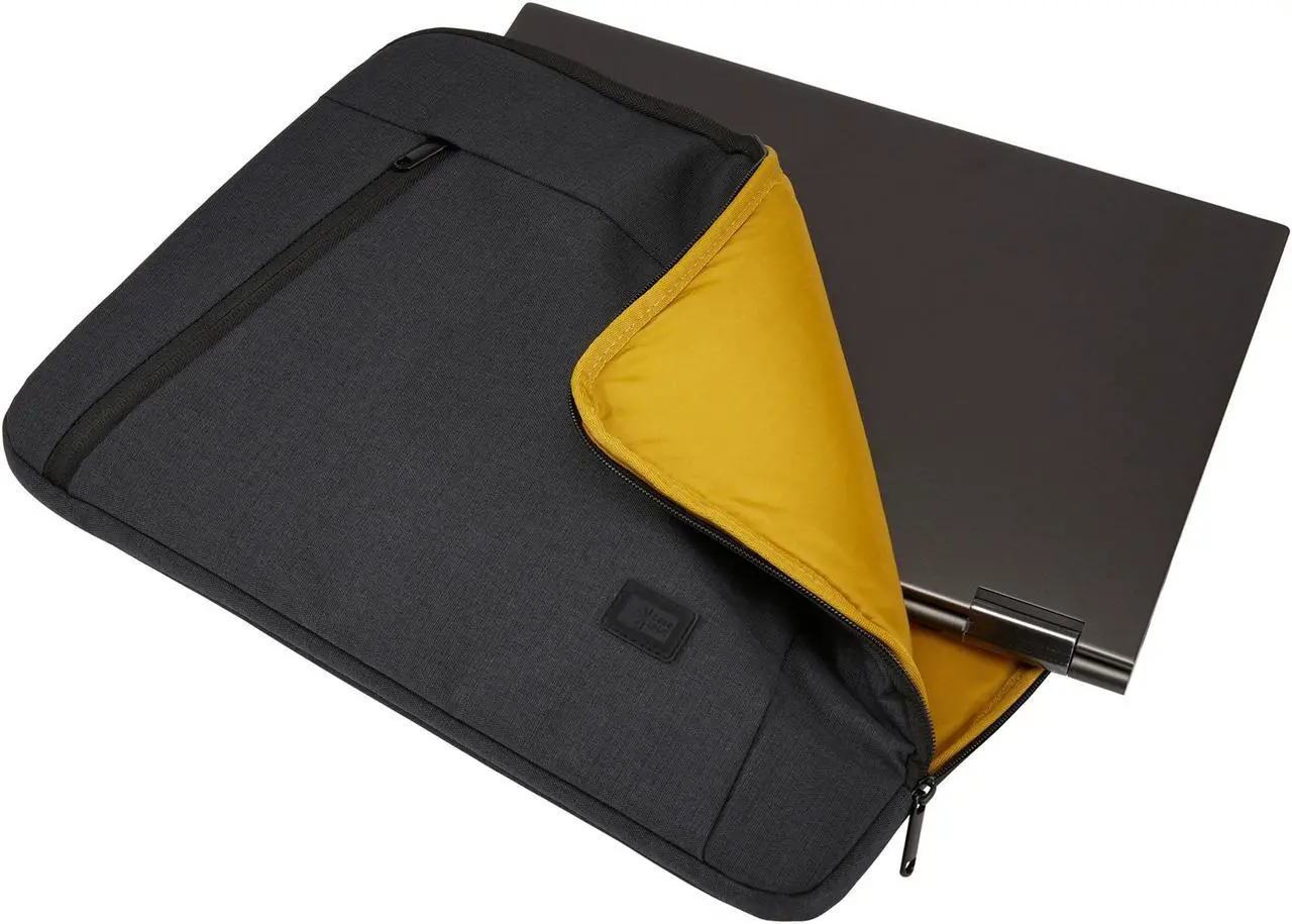 Alt view image 5 of 20 - Case Logic Huxton Carrying Case (Sleeve) for 15.6" Notebook - Black - Polyester - 11.6" Height x 15.7" Width x 1.2" Depth