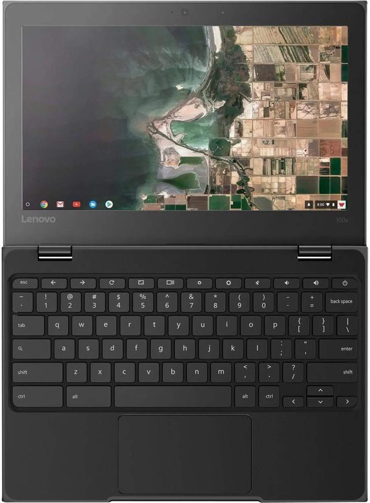 Alt view image 3 of 9 - Lenovo 100e Chromebook 2nd Gen 81MA0022US 11.6" Rugged Chromebook - HD - 1366 x 768 - Intel Celeron N4020 Dual-core (2 Core) 1.10 GHz - 4 GB RAM - 32 GB Flash Memory - Black