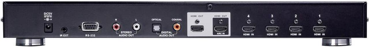 Alt view image 3 of 13 - Aten 4-Port True 4K HDMI Switch with Dual Output VS482B - 4096 x 2160 - 4K - 4 x 2 - 2 x HDMI Out