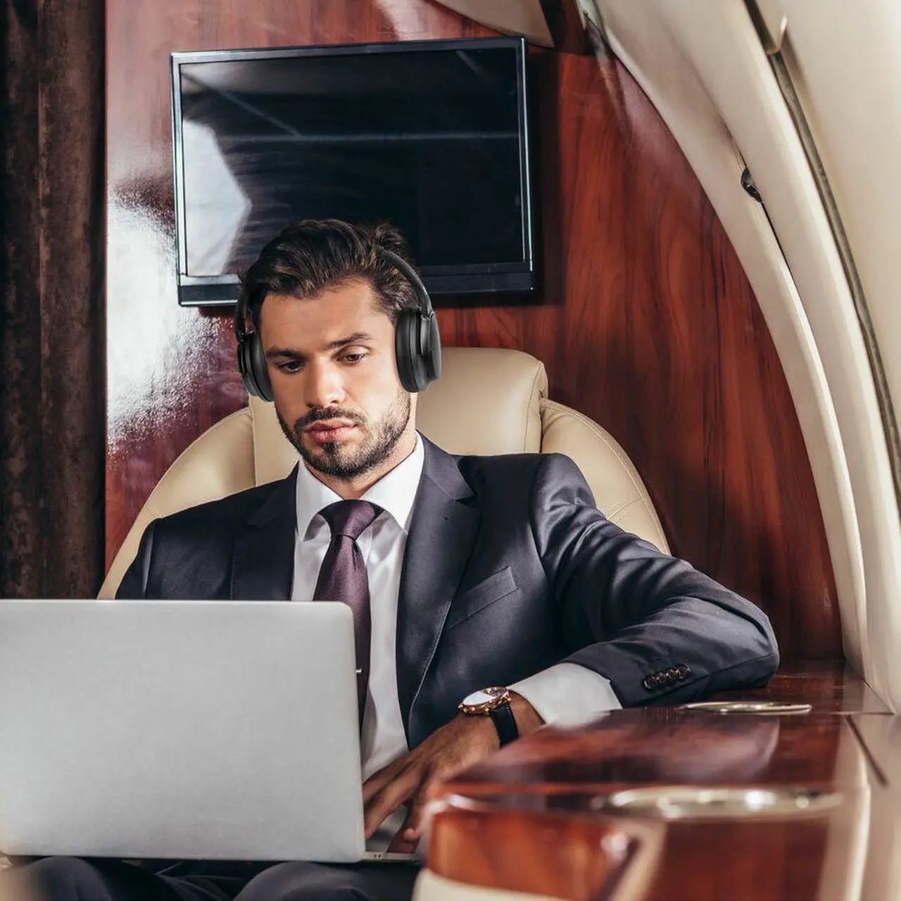 Alt view image 5 of 17 - Morpheus 360 Synergy HD Wireless Noise Cancelling Headphones Bluetooth Headset with Microphone HP9550HD