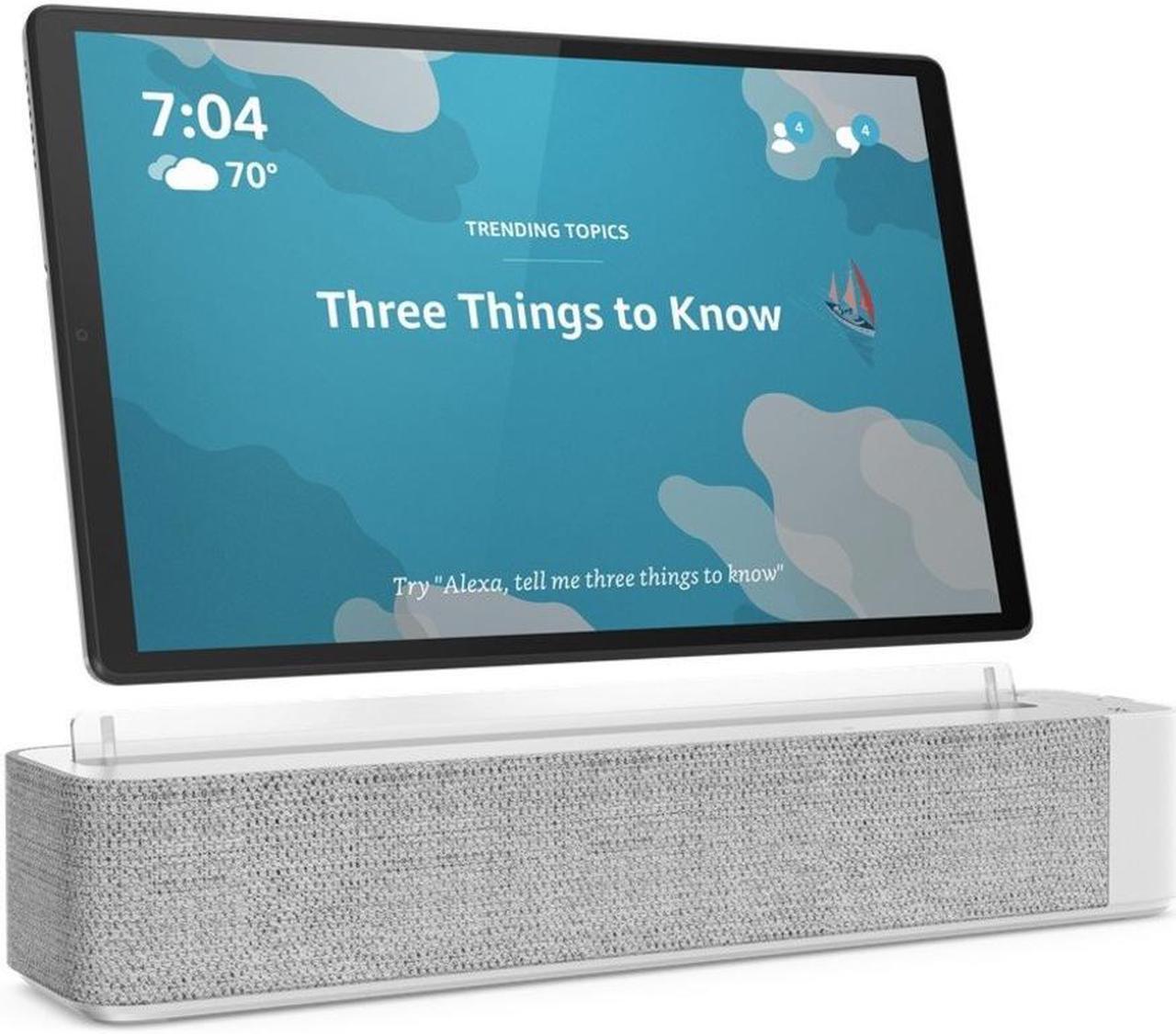Alt view image 3 of 9 - Lenovo Smart Tab M10 TB-X606FA ZA6M0055US Tablet - 10.3" WUXGA - 2 GB RAM - 32 GB Storage - Android 9.0 Pie - Platinum Gray - MediaTek Helio P22T SoC - ARM Cortex A53 Octa-core (8 Core) 2.30 GHz