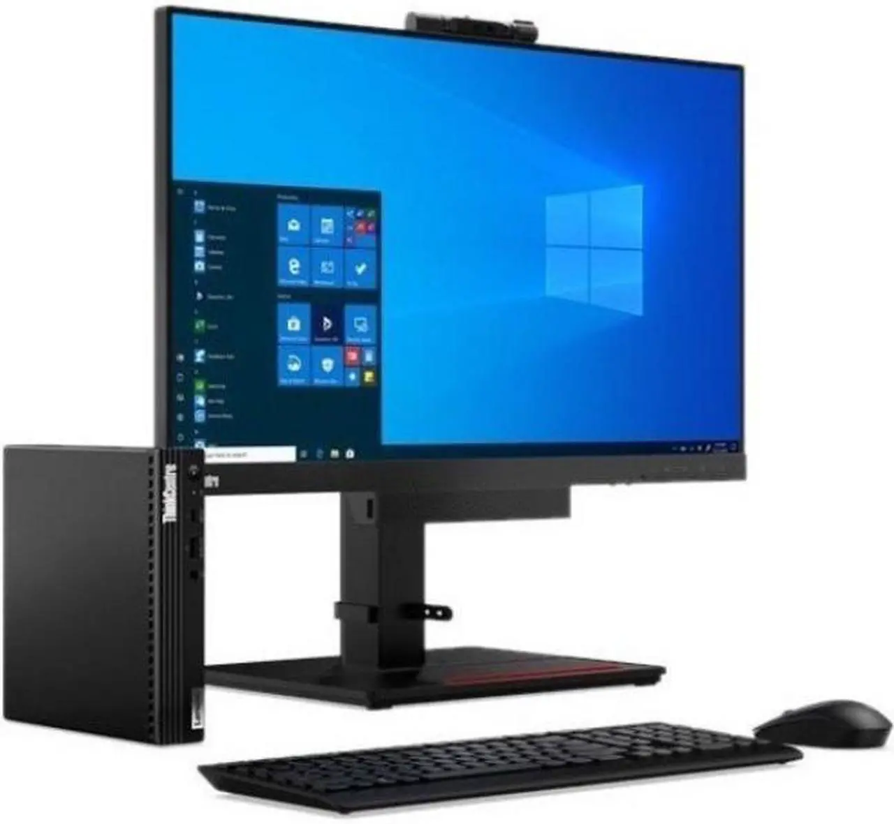 Alt view image 6 of 10 - Lenovo ThinkCentre M70q Gen 2 11MY000TUS Desktop Computer - Intel Core i3 10th Gen I3-10105T Quad-core (4 Core) 3 GHz - 8 GB RAM DDR4 SDRAM - 128 GB M.2 PCI Express NVMe SSD - Tiny - Black - Intel B56