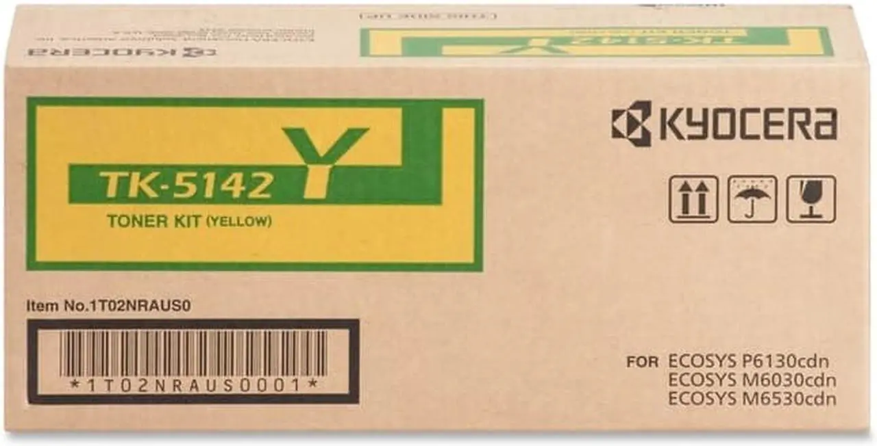 Alt view image 7 of 13 - Yellow Toner Cartridge for Kyocera TK-5142Y ECOSYS M6530cdn, ECOSYS P6130cdn, Genuine Kyocera Brand