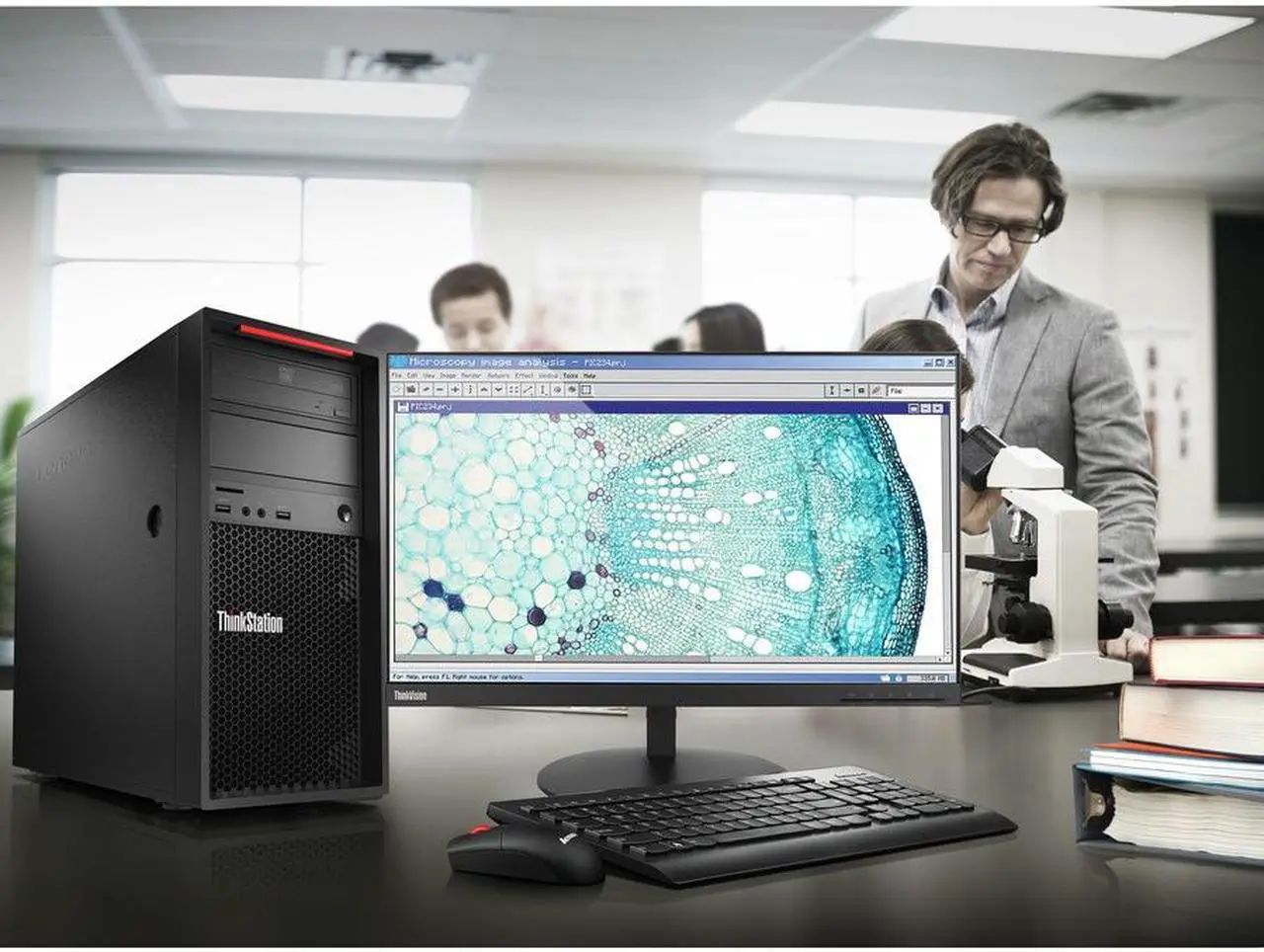 Alt view image 4 of 16 - Lenovo ThinkStation P520c 30BX Tower Computer W-2225 vPro 16GB 512GB SSD W10P