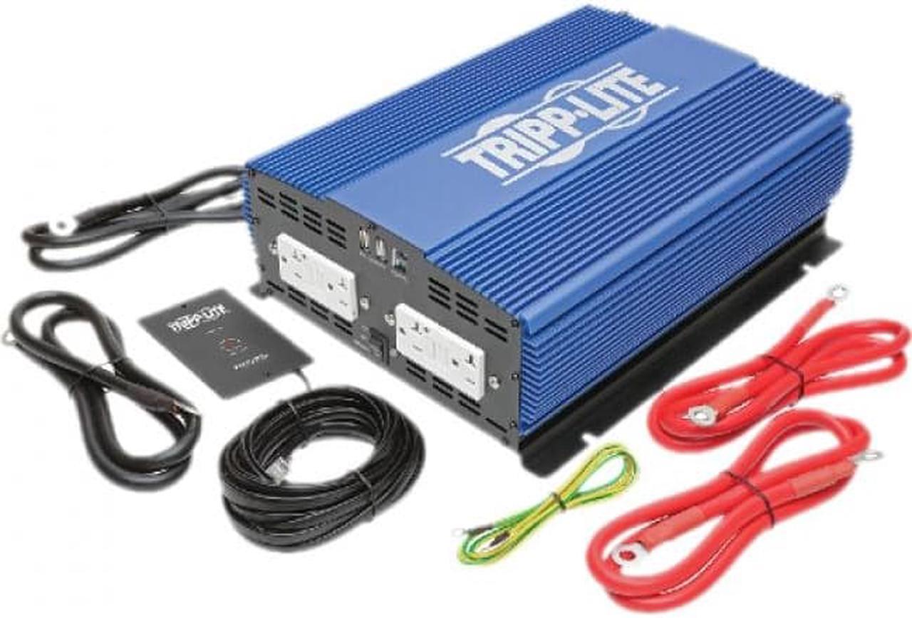 Alt view image 4 of 8 - Tripp Lite PINV3000 4-Outlet, 2-USB 3000W Portable Compact Mobile Power Inverter
