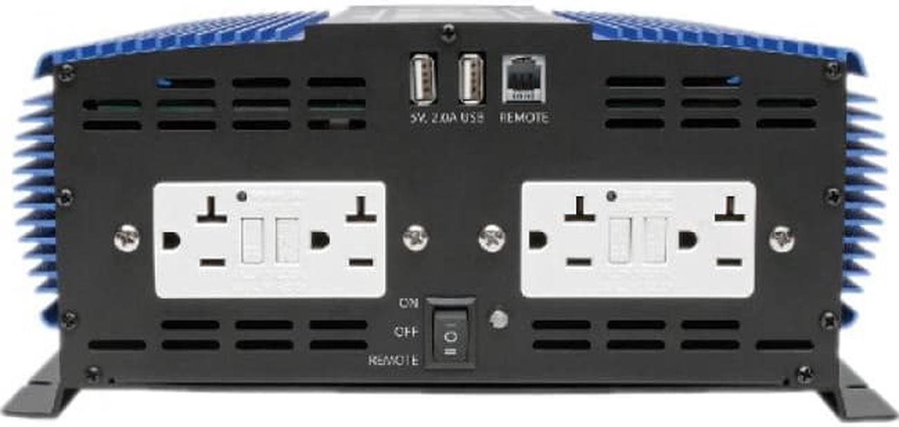 Alt view image 7 of 8 - Tripp Lite PINV3000 4-Outlet, 2-USB 3000W Portable Compact Mobile Power Inverter