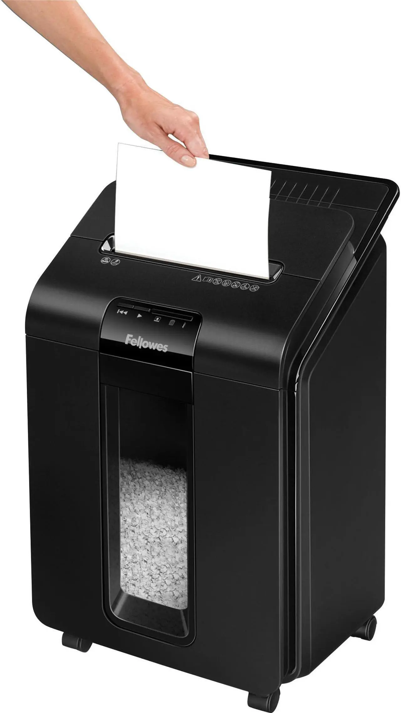 Alt view image 8 of 20 - Fellowes Auto Feed Micro-Cut Shredder, 100 Auto/10 Manual Sheet Capacity 4629001