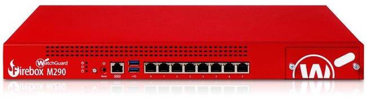 WatchGuard Firebox M290 Network Security/Firewall Appliance - 8 Port - 10/100/1000Base-T - Gigabit Ethernet - 8 x RJ-45 - 1 Total Expansion Slots - 1 Year Total Security Suite