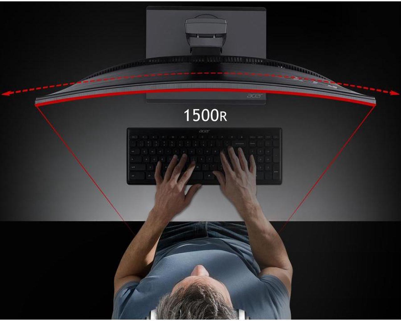 Alt view image 10 of 20 - Acer 27" VA QHD Monitor 5 ms HDMI, DisplayPort, USB, Audio Curved BC270U BMIIPHZZX