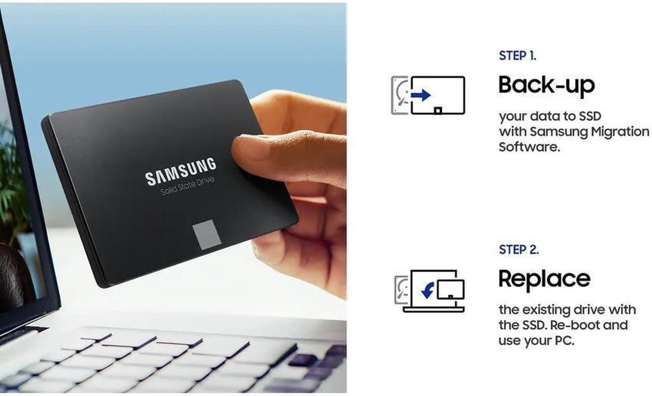 Alt view image 5 of 18 - Samsung 870 EVO 4 TB Solid State Drive - 2.5" Internal - SATA (SATA/600) - Desktop PC, Notebook, Motherboard, Server, Video Recorder Device Supported - 2400 TB TBW - 560 MB/s Maximum Read Transfe