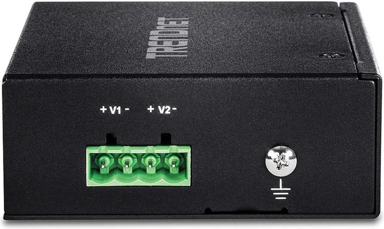 Alt view image 2 of 19 - TRENDnet 5-Port Industrial Fast Ethernet DIN-Rail Switch, 4 x Fast Ethernet PoE+ Ports, 1 x Fast Ethernet Port, 90W PoE Power Budget, DIN-Rail, IP30 Rated, Black, TI-PE50