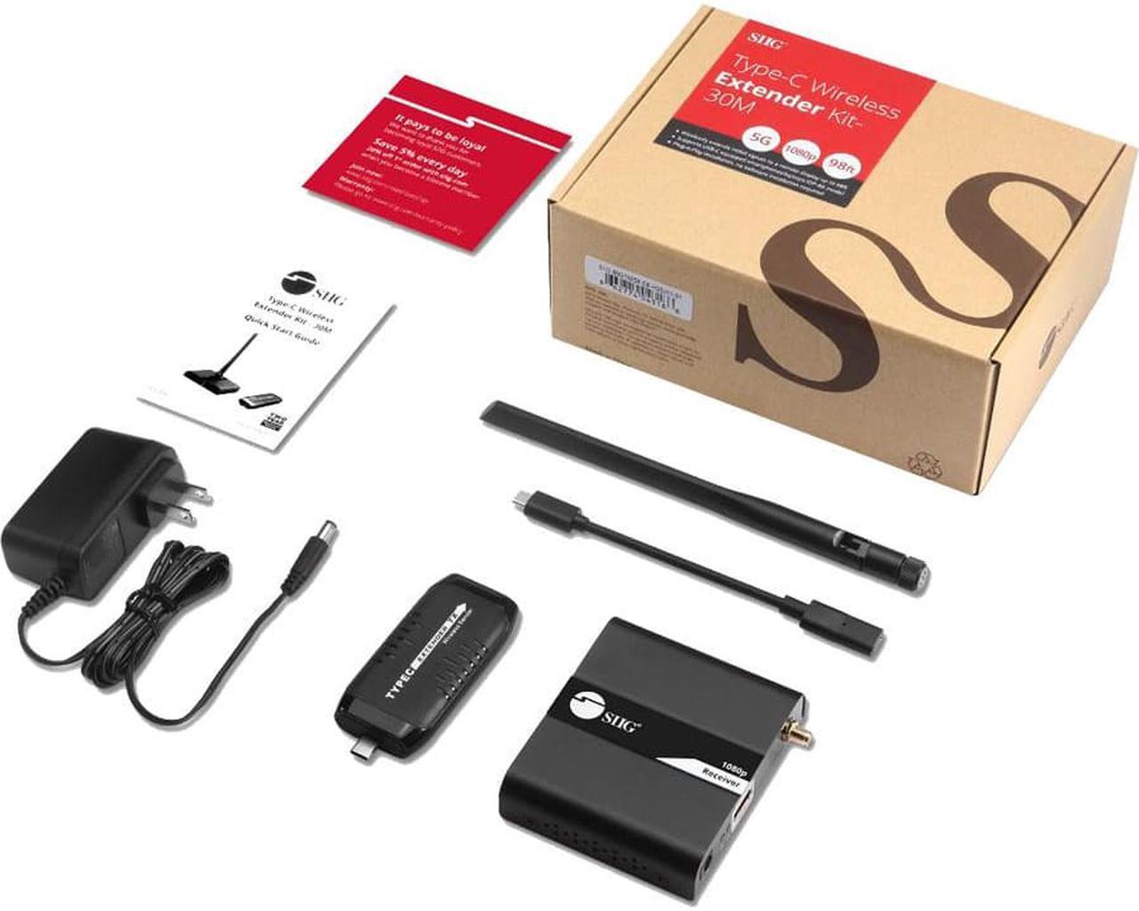 Alt view image 14 of 20 - SIIG USB-C AV Wireless Extender Kit, AV Transmitter & Receiver for HDMI Devices - 1080P 30M - Streaming from Laptop, PC, Cable, Netflix, YouTube, PS4 to HDTV/Projector (CE-H25J11-S1)