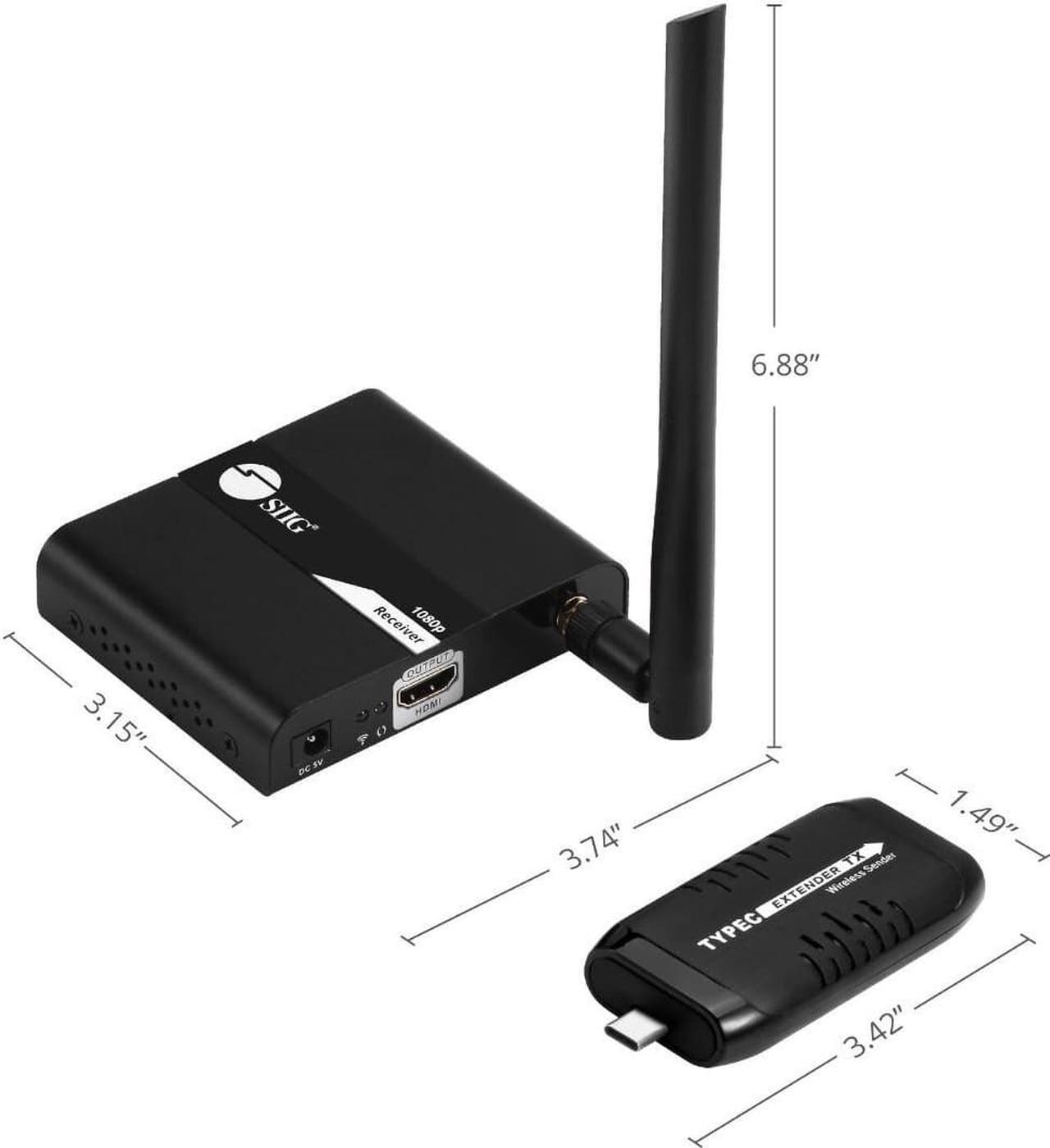 Alt view image 16 of 20 - SIIG USB-C AV Wireless Extender Kit, AV Transmitter & Receiver for HDMI Devices - 1080P 30M - Streaming from Laptop, PC, Cable, Netflix, YouTube, PS4 to HDTV/Projector (CE-H25J11-S1)