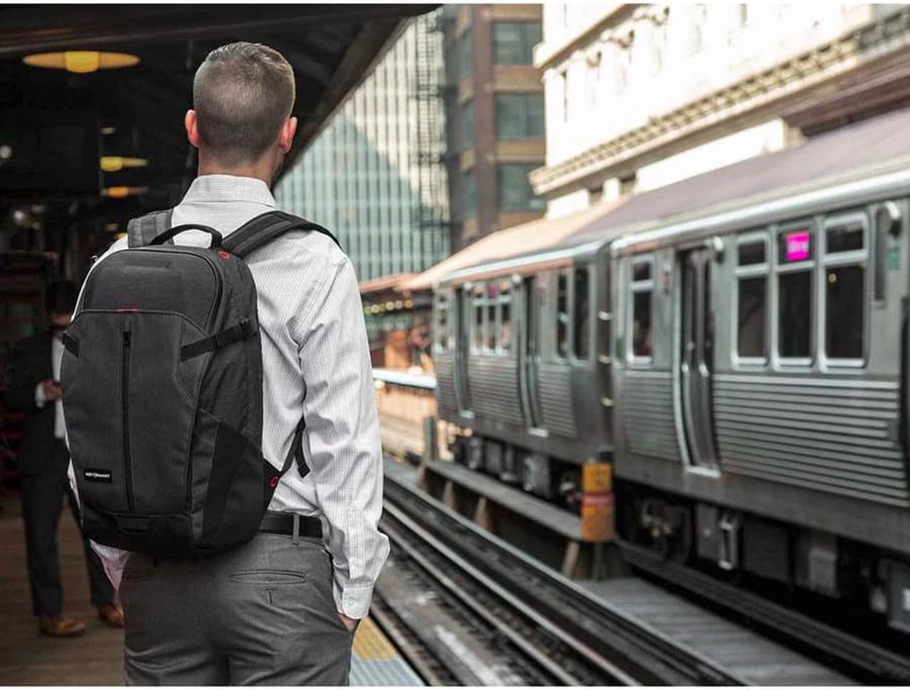 Alt view image 8 of 15 - Keysmart Urban 21 Commuter Backpack - Black