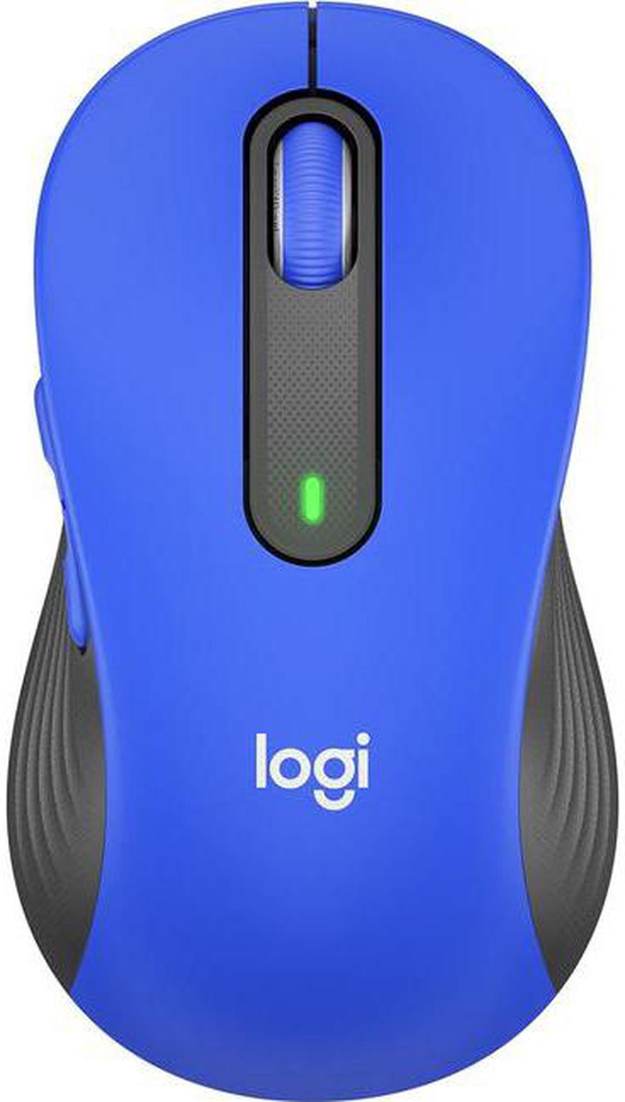 Logitech Signature M650 L Mouse - Optical - Wireless - Bluetooth/Radio Frequency - Blue - USB - 2000 dpi - Scroll Wheel - 5 Button(s) - 5 Programmable Button(s) - Large Hand/Palm Size