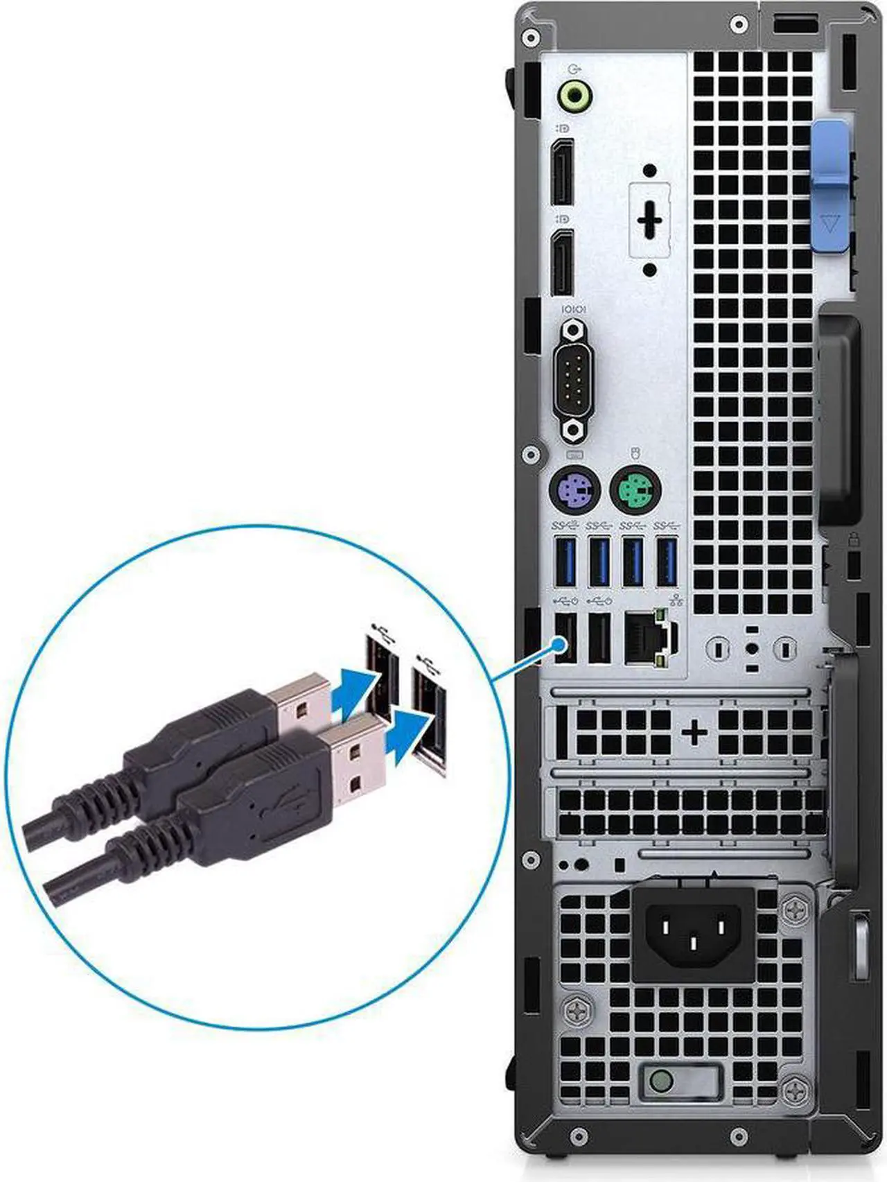 Alt view image 6 of 16 - Dell OptiPlex 7000 7090 Desktop Computer - Intel Core i7 10th Gen i7-10700 Octa-core (8 Core) 2.90 GHz - 16 GB RAM DDR4 SDRAM - 512 GB M.2 PCI Express NVMe 3.0 x4 SSD - Small Form Factor - Intel Q570