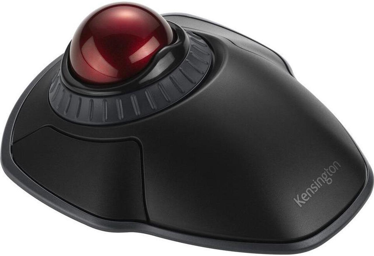 Alt view image 7 of 20 - Kensington Orbit Wireless Trackball with Scroll Ring - Black - Optical - Wireless - Bluetooth - 2.40 GHz - Black, Red - 1600 dpi - Scroll Ring, Scroll Ball - Symmetrical