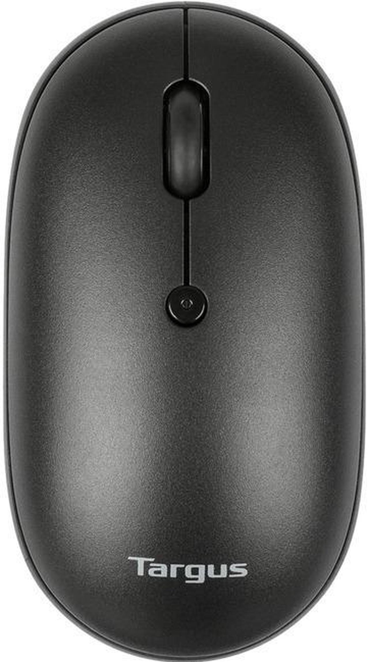 Targus Compact Multi-Device Antimicrobial Wireless Mouse - Wireless - Bluetooth/Radio Frequency - 2.40 GHz - Black - 3 Button(s) - Symmetrical