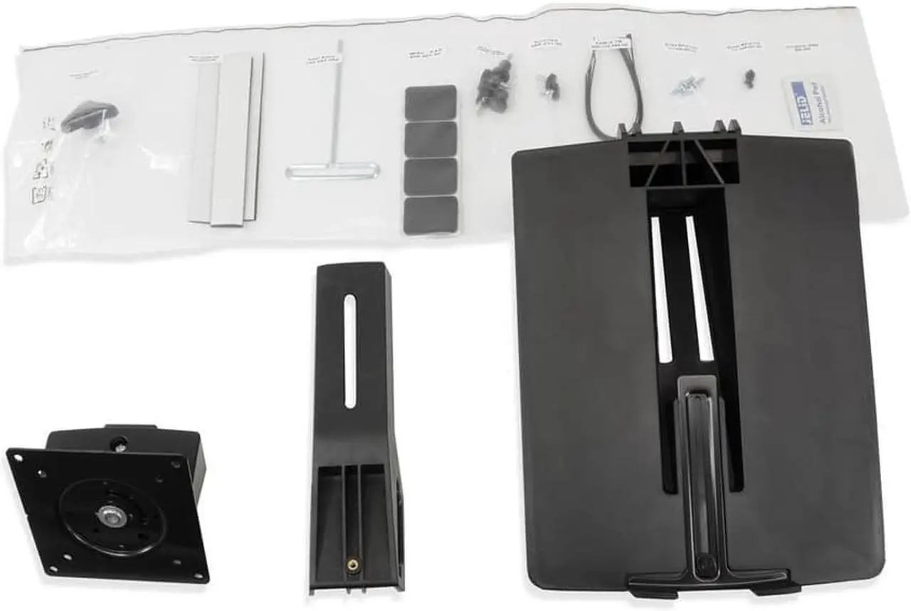 Alt view image 9 of 10 - ERGOTRON WORKFIT CONVERSION KIT: DUAL TO LCD & LAPTOP (BLACK).CONVERTS A WORKFIT